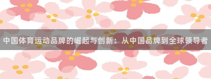 海南MK体育官网下载：中国体育运动品牌的崛起与创新：从中国品